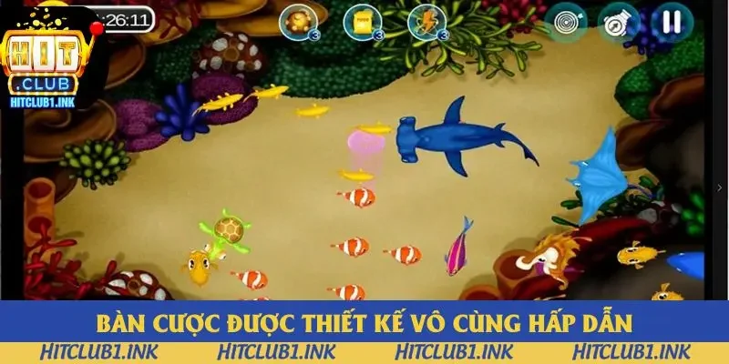 Bàn cược được thiết kế vô cùng hấp dẫn