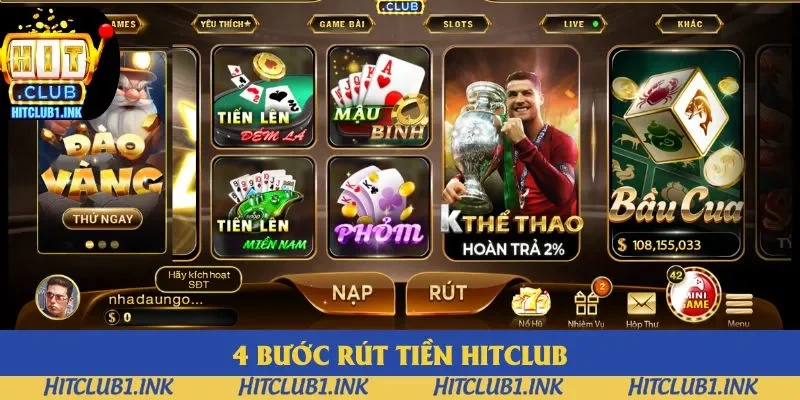 4 bước rút tiền Hitclub 4 bước rút tiền Hitclub